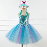 New Arrival Girls Mermaid Dress Mermaid Princess Costume Cosplay Halloween Costume For Kids Carnival Party Suit