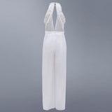 Sexy Cut Out Rompers Backless Thin Wide Leg Jumpsuits Summer Loose Casual Long Overalls Outfit Streetwear