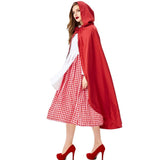 Little Red Riding Hood Costume Adult Cosplay Dress Fairy Tale Queen Fancy Party Halloween Fantasia Carnival Cosplay Costume