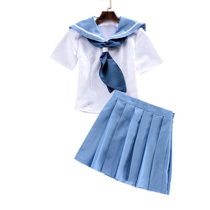 KILL la KILL Mako Mankanshoku Cosplay Costume Halloween Dress Wig Women Lady Japanese school Sailor uniform Mini Pleated Skirt