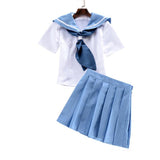 KILL la KILL Mako Mankanshoku Cosplay Costume Halloween Dress Wig Women Lady Japanese school Sailor uniform Mini Pleated Skirt