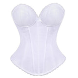 Sexy Lace Corset and Bustier with cup Girdle Set with Straps Belt Breathable Fabric High Elasticity Lingerie