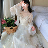 Japanese Princess Fairy Strap Dress Women Korean High Waist Elegant Sweet Midi Dress Female Summer Casual Party Evening Dress