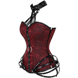 Plus Size Women Steampunk Sexy Corset Top Steel Boned Zipper Side Gothic Corsets Bustiers Waist Cincher Korsett Overbust Femme