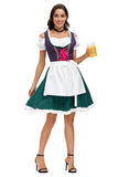 3pcs/Set Traditional Womens Oktoberfest Dress Beer Wench Maid Costume Carnival Fancy Dress