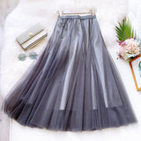 New Women Summer High Waist Two Layer Mesh Spring Clothes