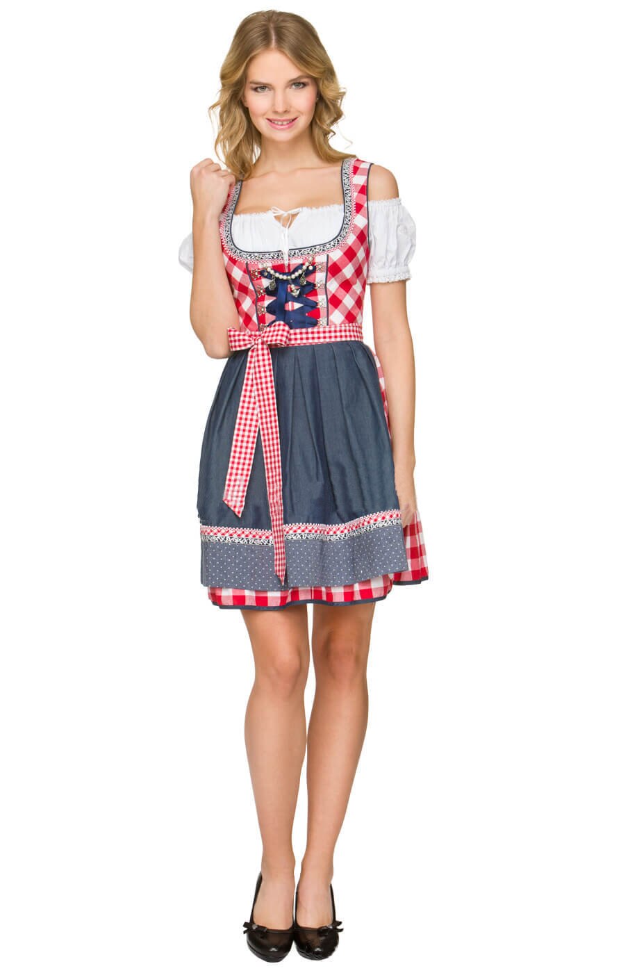 Ladies Deluxe Oktoberfest Costume Traditional Dirndl Dress Apron Set Cosplay Germany Beer Wench Outfit Halloween Fancy Dress