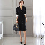 Autumn New Arrival Women Straight Half Sleeve Slim Vestidos Autumn Office Lady Dress Clothing