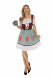 Lady Oktoberfest Costume Traditional Bavarian Dirndl German Beer Wench Waitress Cosplay Outfit Halloween Fancy Party Dress