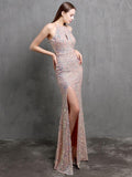 Sexy Party Maxi Dress Off Shoulder Sequin Evening Dress