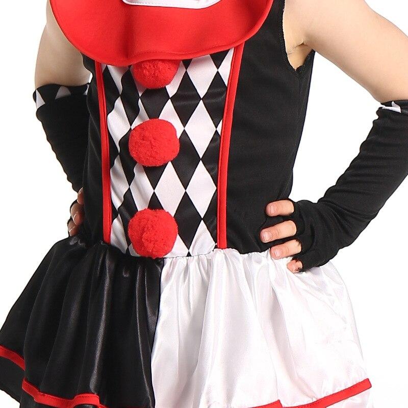 Cute Harley Quinn Costume Cosplay Clown Dress Up For Girls Halloween Costume For Kids