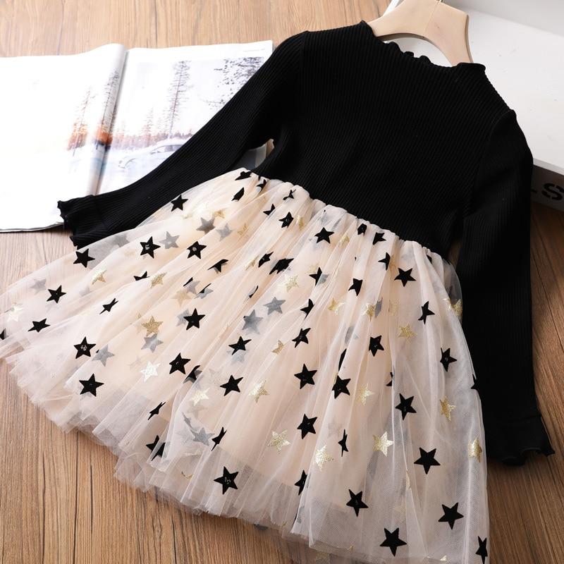 Girls Long Sleeve Lace Floral Tutu Dresses Birthday Party Veatidos Teenager Sashes Kids Casual Clothes