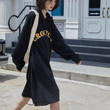 Autumn Winter Women Hoodies Dresses Straight Dresses For Female Loose Sweatshirt Vestidos Female