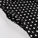 Black Polka Dot Summer Casual Sleeveless Button Up Robe Pin Up Swing Vintage Dress