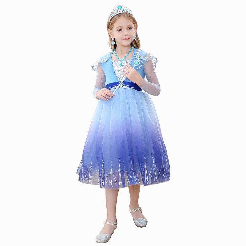 New Arrival Elsa Costume Snow Princess Cosplay Halloween Costume For Kids