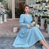 Solid Elegant Dress Women Winter Patchwork Lace Party Midi Dress Female Casual French Style Sweet Kawaii Korean Dress