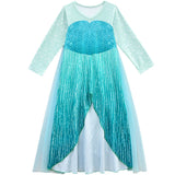 New Elsa dress girl princess dress cosplay costume snow queen dresses baby kids clothes