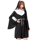 Women Sexy Religious Sister Bad Habit Nun Costume Cosplay Uniform for Female Adult Halloween Party Fancy Dress