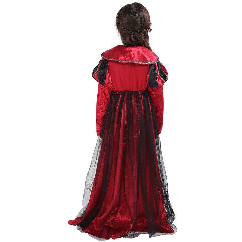 Fancy Vampire Costume Cosplay For Girls Halloween Costume For Kids Vampire Princess Dress Carnival Party Suit