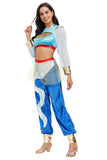 Halloween Christmas Party Cosplay Adult Princess Jasmine Costumes For Women Party Belly Dance Dress Aladdin Costume