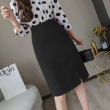 Summer Women Bodycon Skirt Split Skirt Office Lady Midi Slim Pencil Skirts For Female Skirt