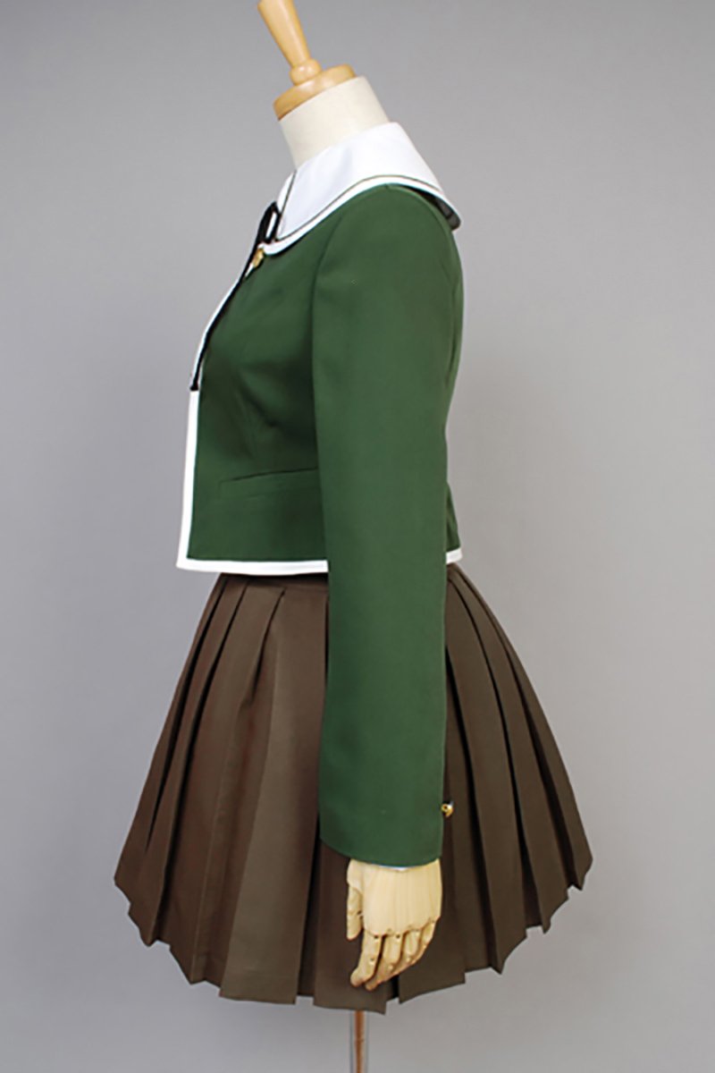 Danganronpa Fujisaki Chihiro Cosplay costumes School Uniform Coat Shirt Dress Outfit Anime Danganronpa Halloween Costumes Shoes