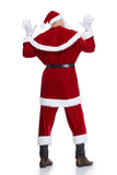 9pcs/set Xmas Santa Claus Suit Adult Christmas Cosplay Costume Red Deluxe Velvet Fancy Xmas Party Man Costume