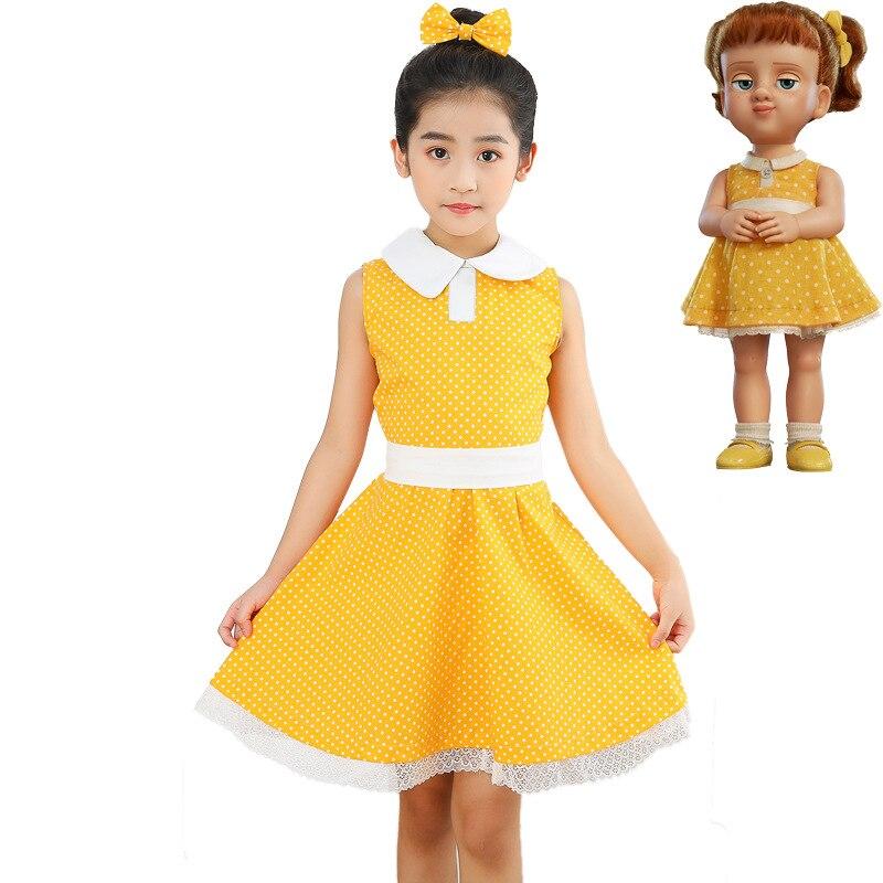 New Toy Story 4 Gabby Costume Cosplay For Girls Halloween Costume For Kids Carnival Party Suit Dress Up Clothing