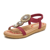 Trends Women Summer New Flat British Wind Embroidery Thick-soled Casual Roman Designer Shoes Platform Sandal