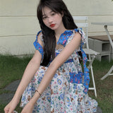 Summer Kawaii Sweet Dress Women Sleeveless Ruffles Party Mini Sexy Strap Dress Korean Holiday Outing Boho Vintage Dress 2021