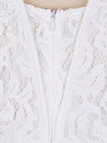 Plus size lace Formal dress Short sleeves Evening dress temperament U-neck Prom dress evening dress Back-zipper Robe De Soriee
