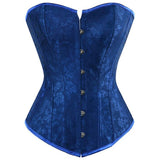 Corselet Corset Jacquard Wedding Party Sexy Corsage Overbust Corsets and Bustiers Slimming Blue Shaperwear Women Corzzet S-2XL