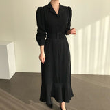 Women Spring Autumn Fashion Shirt Dress Ladies Elegant Mermaid Dresses With Belt Clothes