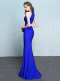 Elegant Taffeta Evening Dress High Split Sexy Long Prom Dress Sleveless Gown Retro