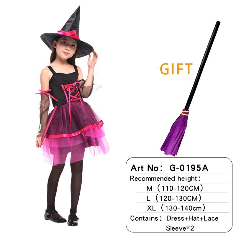 Free shipping Halloween Fancy Fantasia Infant Witch Cosplay Costumes for Children Kids Witch Costume for Girls Witch Bat clothes