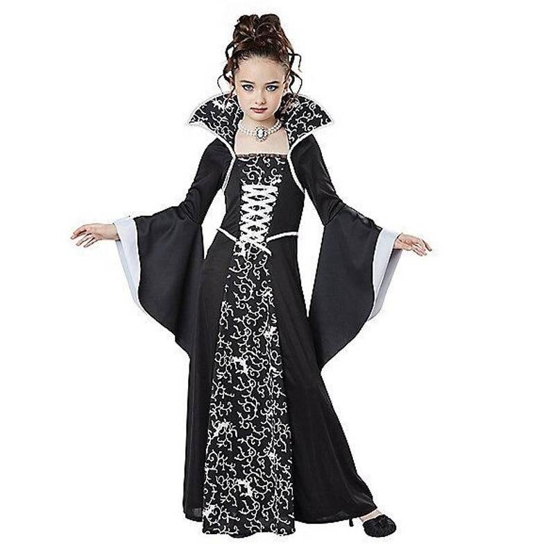 Halloween Costume for Kids Girls Witch Vampire Cosplay Costume Disfraz Halloween Mujer Children's Performance Clothing for Party