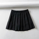 Summer Women High Waist Zipper Solid JK Pleated A-Line Mini Skirts Cool Style Irregular Sexy Skirt Femme Streetwear