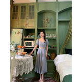 Vintage French Dress Women Retro Puff Sleeve Chiffon Dress Women 2020 Summer Korean Hepburn Style Elegant Dress Women 2020