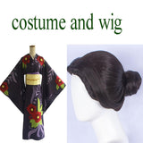 Anime Demon Slayer: Kimetsu no Yaiba Cosplay Tamayo Costume Women Halloween Cosplay Costume Wig Dress Kimono Uniforms Suit