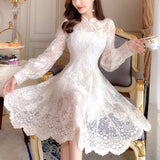 Elegant Fairy Dress Women French Style Designer Party Long Sleeve Vintage Chiffon Dress Women's Clothing