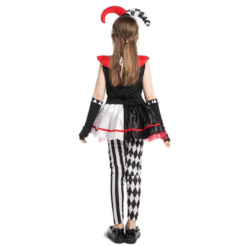 Cute Harley Quinn Costume Cosplay Clown Dress Up For Girls Halloween Costume For Kids