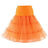 Women Underskirt Petticoat Vintage Rockabilly Tulle Skirt Black Puffy Elastic High Waist Pleated Swing Skirt