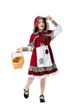 Little Red Riding Hood Costume Kids Girls Roleplay Lolita Dress Fancy Party Halloween Fantasia Carnival Fairy Cosplay Costume