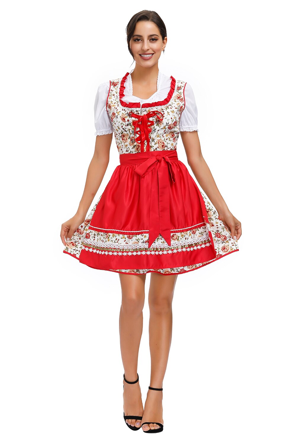 Women German Oktoberfest Costumes Barmaid Beer Girl Dirndl Dress Cosplay Carnival Party Fancy Dress