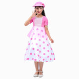 New Toy Story 4 Bo Peep Costume Cosplay For Girls Halloween Costume For Kids Carnival Party Suit Dress Up Clothing