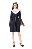 Halloween Costume for Adult Women Sexy Bad Habit Nun Costume Religious Sister Cosplay Fancy Dress