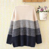 Autumn Women Casual Loose Knit Sweater Single-breasted V-Neck Cardigans Tops Streetwear