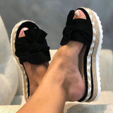 Women Platform Bow Summer Sandals Ladies Slipper Flip-Flops Shoe