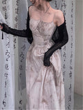 Women Summer Lady One Piece Elegant Evening Dress Vintage Print Holiday Casual Vestdios
