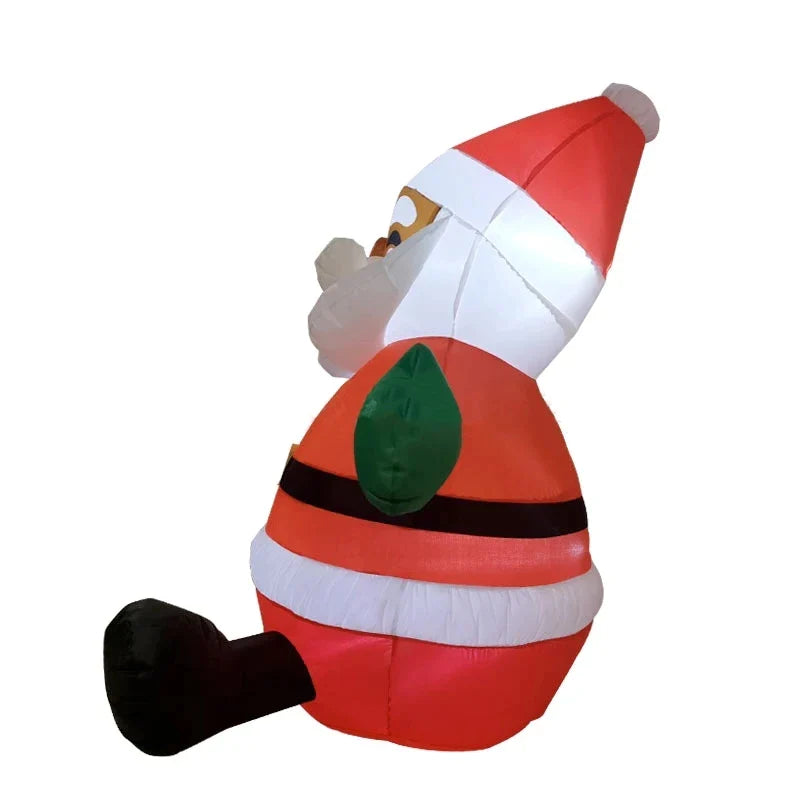Christmas Santa Claus Inflatable 1.2M LED Lights Model Festival Decoration Outdoors Courtyard Props Ornament Gift